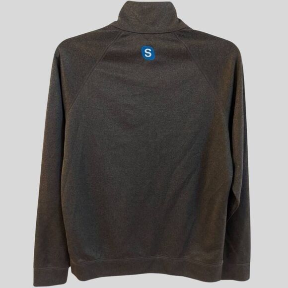 Alo Yoga x Skype Jacket Size Small Unisex Charcoal Gray Full Zip Rare Collab - Picture 2 of 12